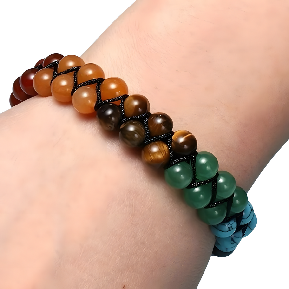 7 Chakra Healing Crystal Bracelet Women and Men Adjustable Yoga Meditation B112