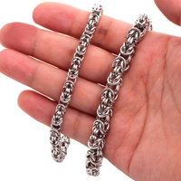 Men's Stainless Steel Byzantine Chain Bracelet | Robust Stylish Masculine 452