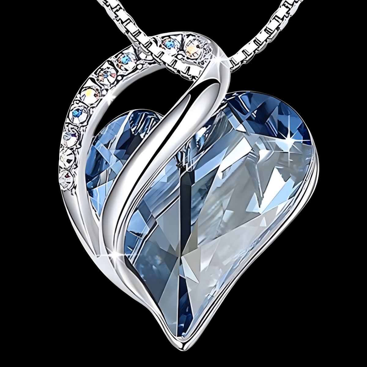 Large Faceted Crystal Pendant With Sparkling Rhinestone Accent Contemporary B322