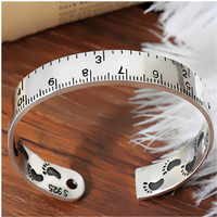 Unified Jewellery Adjustable Ruler Bangle Bracelet Measuring Tape Open Cuff 1890