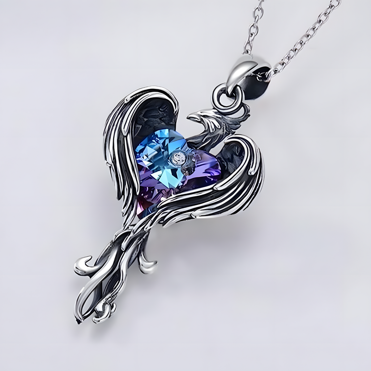 Phoenix Necklace for Women | Sterling Silver Plated Phoenix Bird Pendant B155