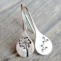 Vintage Silver-Tone Zinc Alloy Teardrop Dangle Earring Lightweight Artistic 1224