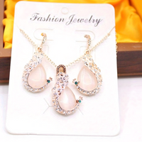 Vintage Peacock Necklace & Earrings Set for Women Gold Plated Alloy Jewelry 719
