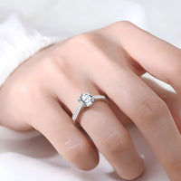 925 Sterling Silver Crown Ring for Women; Adjustable Rhinestone Open Finger 390