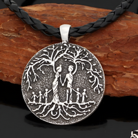 Tree of Life Family Pendant Necklace Women– Zinc Alloy Vintage Round Couple 1079