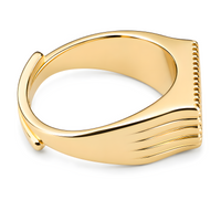 Premium Fan Shape Ring For Women, Gold Tone Cubic Zirconia Cocktail Ring 1505