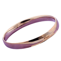 925 Sterling Silver Polished Bangle Bracelet Women Classic 397_1 (Gold color)