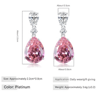 Unified Jewellery Premium Pink Pear Crystal Drop Earrings 2.2cm 1841
