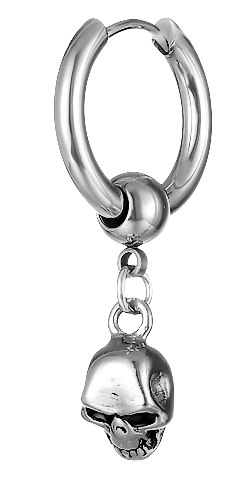 Men's Stainless Steel Skull Dangle Earrings for Boys Punk Rock Hip Hop 468