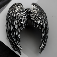 Angel Wing Pendant Necklace For Men - Silver Colour Feather Wing Chain 1787