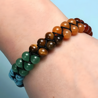 7 Chakra Healing Crystal Bracelet Women and Men Adjustable Yoga Meditation B112