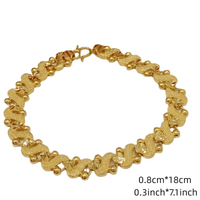 Trendy Creative S-Shaped Flower Heart Bracelet, Decorative Chain Accessory 127