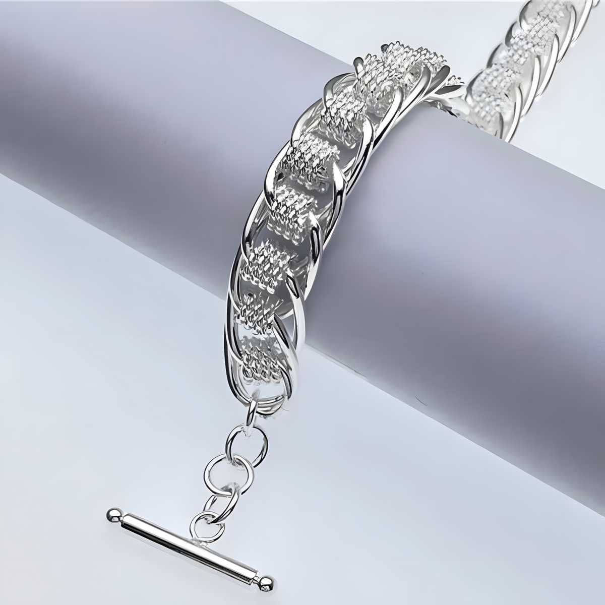 925 Sterling Silver Plated Bracelet, High-Quality Fashion Chain Jewelry 512