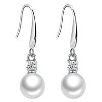 925 Silver Drop Earrings, Punk Style, Zircon Main Stone, Gift for Women 303