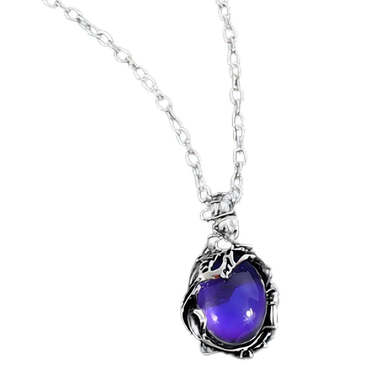 Bohemian Retro Style Moonstone Necklace for Women | Silver-Toned Leaf Vine B179