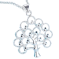 925 Silver-Plated Tree of Life Pendant Necklace – 45cm Chain, Copper Alloy 895