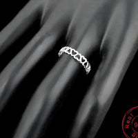 Unified Jewellery Sterling Silver Heart Ring(Adjustable)Open Heart Band Ring 389