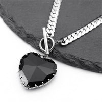 Red Crystal Heart Pendant Necklace – Premium Rose Filigree Heart Charm 1322