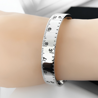 Unified Jewellery Adjustable Ruler Bangle Bracelet Measuring Tape Open Cuff 1890