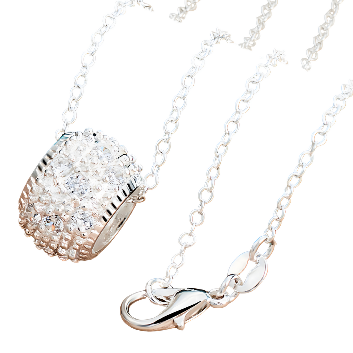 Silver Design Pendant Necklace by Unified Jewellery – Unisex Silver Chain 721
