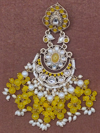 Elegant Bollywood Inspired Gold Kundan Earrings - Traditional Indian Jewelry 211