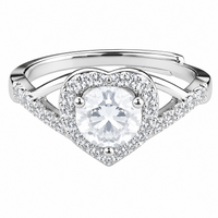 Womens Adjustable Twisted Infinity Halo Engagement Ring Round Brilliant Cut 1649