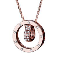 Elegant Rose Gold Beaded Necklace - 46cm Lightweight Chain with Mixed Bead  283