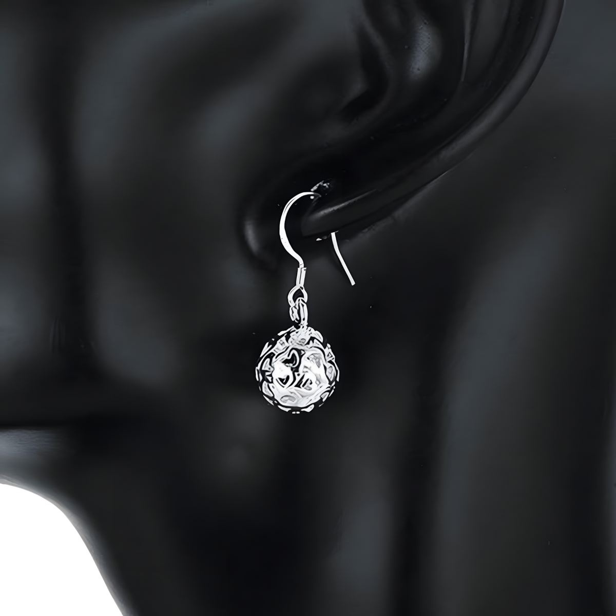 Silver Plated Hollow Ball Jewellery Set–Copper Alloy 925 Silver Plating 1218