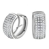 Sparkling Huggie Hoop Earrings for Women - 925 Sterling Silver Pave Zirconia 333
