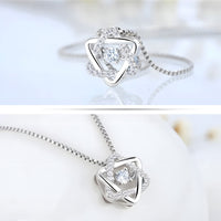 925 Sterling Silver Star Pendant Necklace with AAA Zircon – Adjustable Chain 261