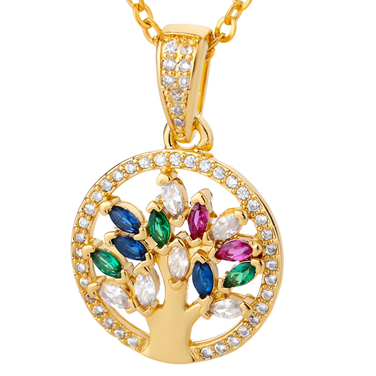 Tree of Life Necklace for Women Stainles Steel Long Chain Pendants Necklac B154