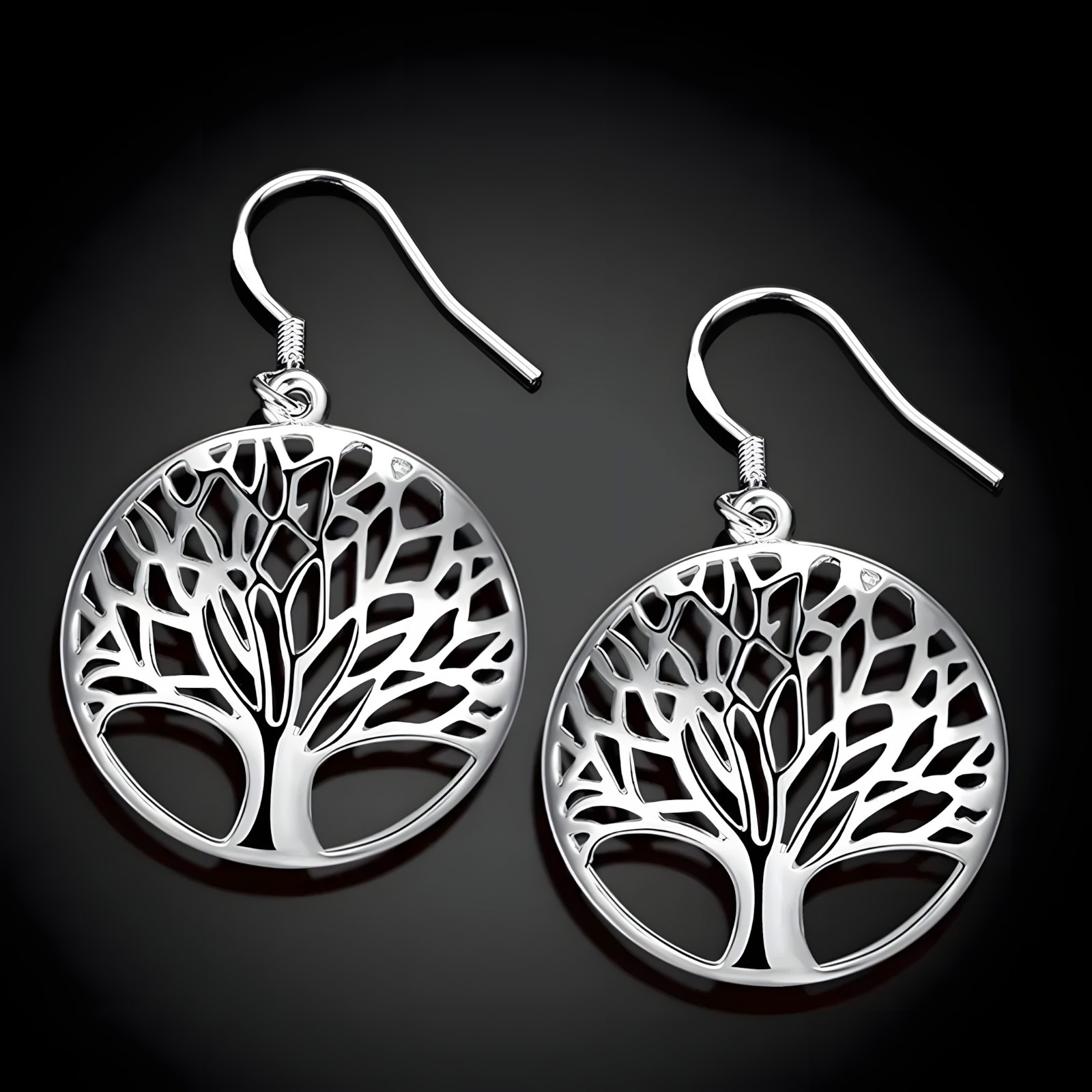 Unified Jewellery Sterling Silver 925 CZ Marquise Leaf Huggie Hoop Earrings 475