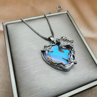 Sterling Silver Plated Sea Turtle Starfish Heart Pendant Necklace UK Ship B28