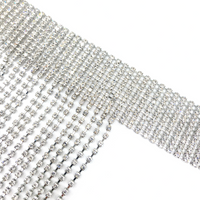 Rhinestone Tassel Choker Necklace -Crystal Fringe Necklace, Statement Choker 361
