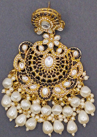 Elegant Bollywood Inspired Gold Kundan Earrings - Traditional Indian Jewelry 227