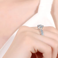 925 Sterling Silver Crown Ring for Women; Adjustable Rhinestone Open Finger 390
