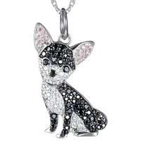 Exquisite Cute Golden Chihuahua Pendant Necklace for Women Cute Pet Dog B170