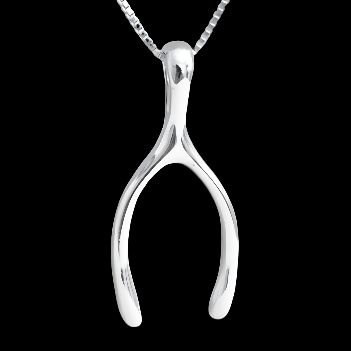 Wishbone Necklace Women 45cm Box Chain Y Pendant Lucky Minimalist Trendy 1471