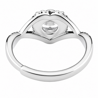 Womens Adjustable Twisted Infinity Halo Engagement Ring Round Brilliant Cut 1649