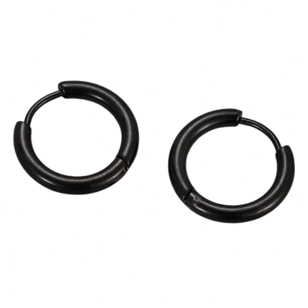 Silver-Plated 925 Round Huggie Hoop Earrings Women - Minimalist Thick Hoops 934