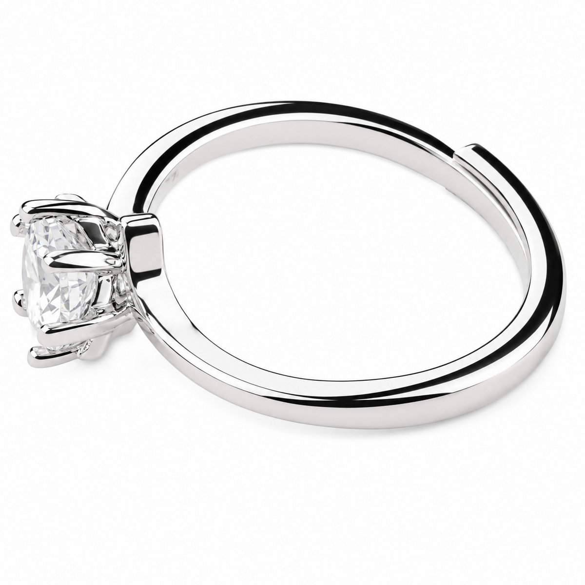 Graceful Solitaire Engagement Ring For Women Round Brilliant Cut Zircon 1605