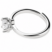 Graceful Solitaire Engagement Ring For Women Round Brilliant Cut Zircon 1605