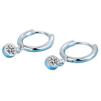 Solid 925 Sterling Silver Zircon Drop Earrings Women, Trendy Hypoallergenic 469