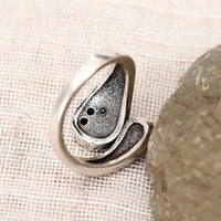 Unified Jewellery Antique-Style Owl Leaf Adjustable Statement Ring 11mm 1843