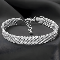 Multi Strand Chain Bracelet for Women - 18cm Plus 5cm Adjustable Extender 1817