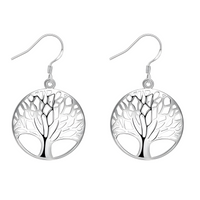 Unified Jewellery Sterling Silver 925 CZ Marquise Leaf Huggie Hoop Earrings 475