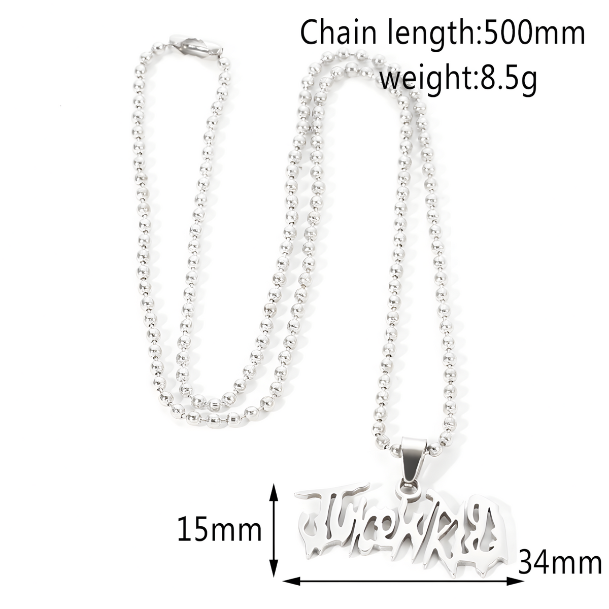 Juice WRLD Style Nameplate Pendant Necklace for Men Women Hip Hop Script 1389