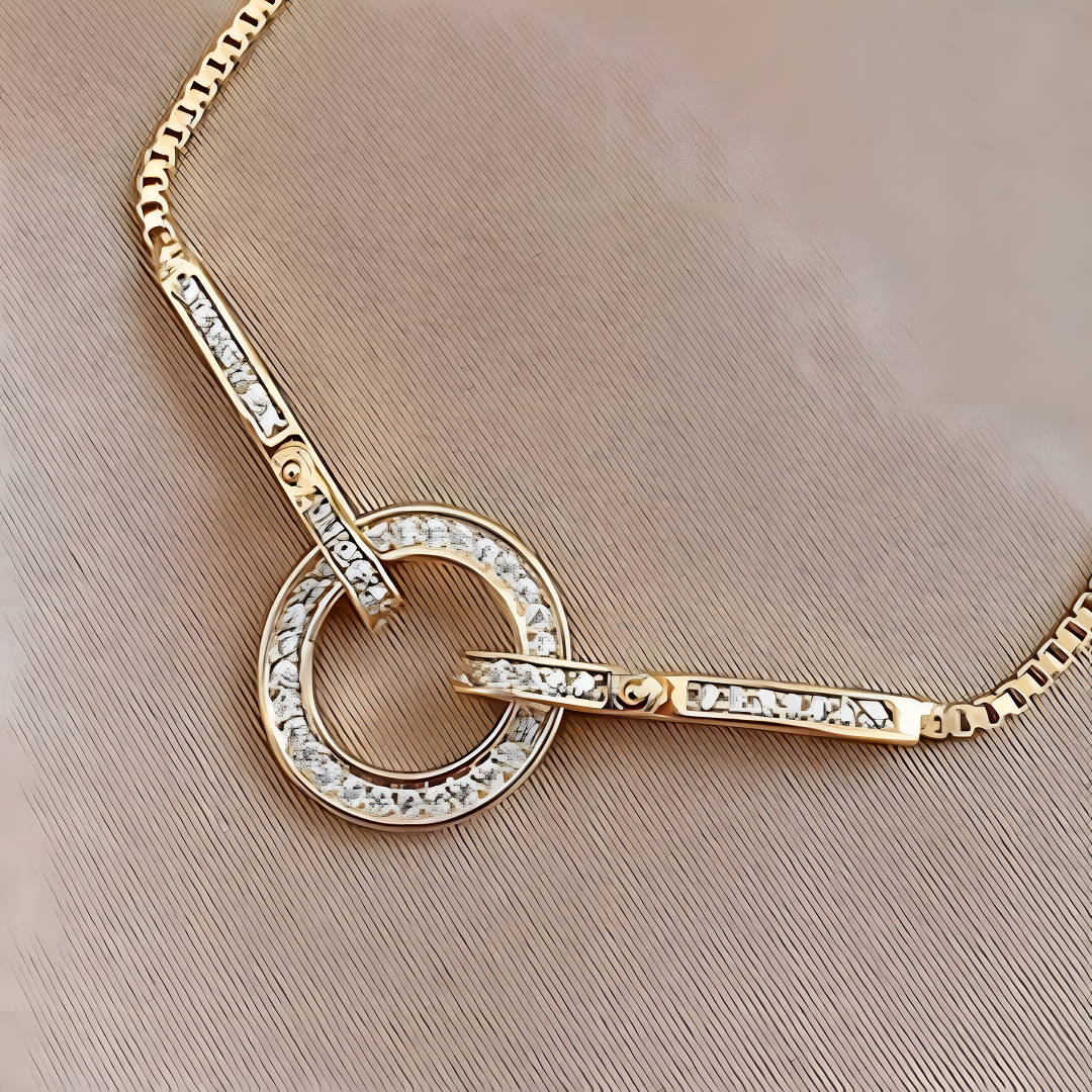 Unified Jewellery Gold-Plated Circle Link Bracelet Women – Sparkling Crystal 907