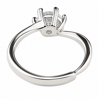 Classic Round Cut Engagement Ring For Women Elegant Solitaire Wedding Ring 1603