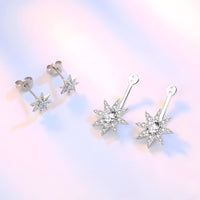 Sparkling Star Drop Earrings for Women - 925 Sterling Silver Elegant Dangle 332